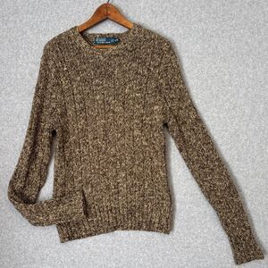 Polo by Ralph Lauren Heavyweight Cotton Channel Knit‎ Sweater Brown Medium